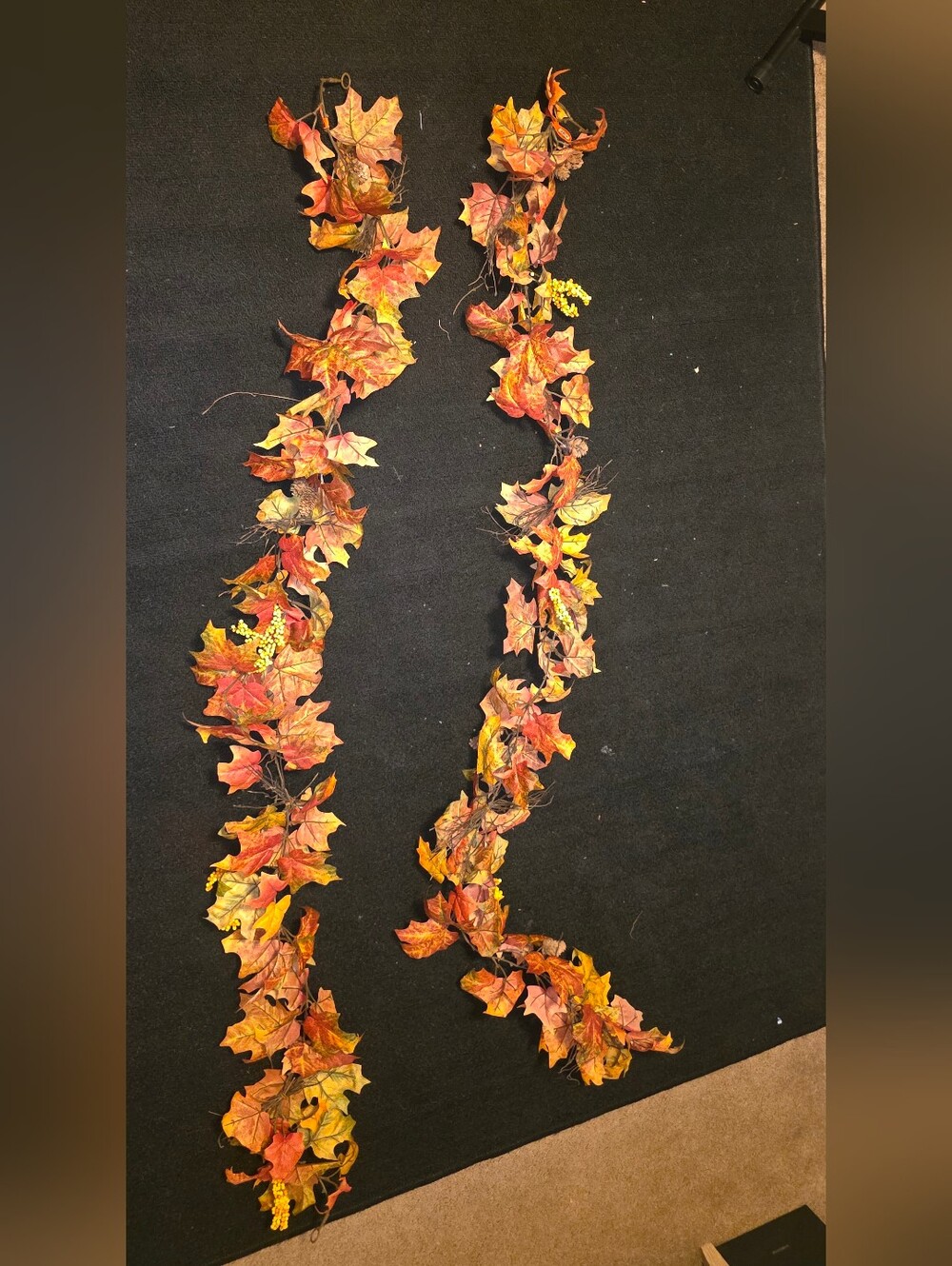 Hobby Lobby Autumn Maple Leaf Garland - Orange, Yellow, Red
